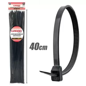 ABRAÇADEIRA DE NYLON 7,2X400MM - REFORÇADA - C/ 50UN. PRETA - GADAN