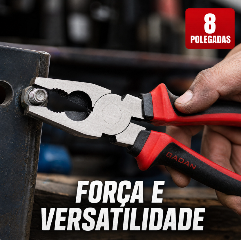 ALICATE UNIVERSAL 8" POLIDO PROFISSIONAL - GADAN