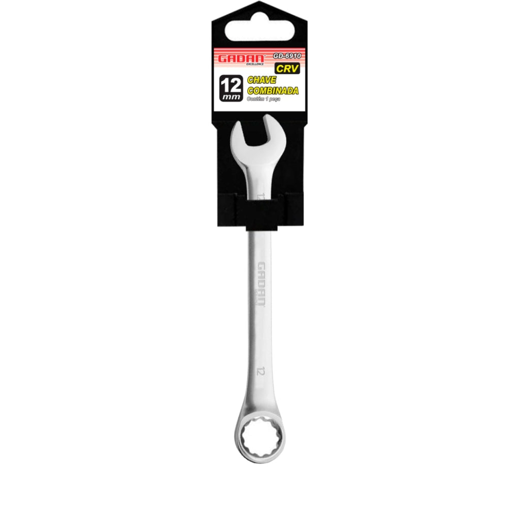 CHAVE COMBINADA 12MM CROMADA PROFISSIONAL -GADAN