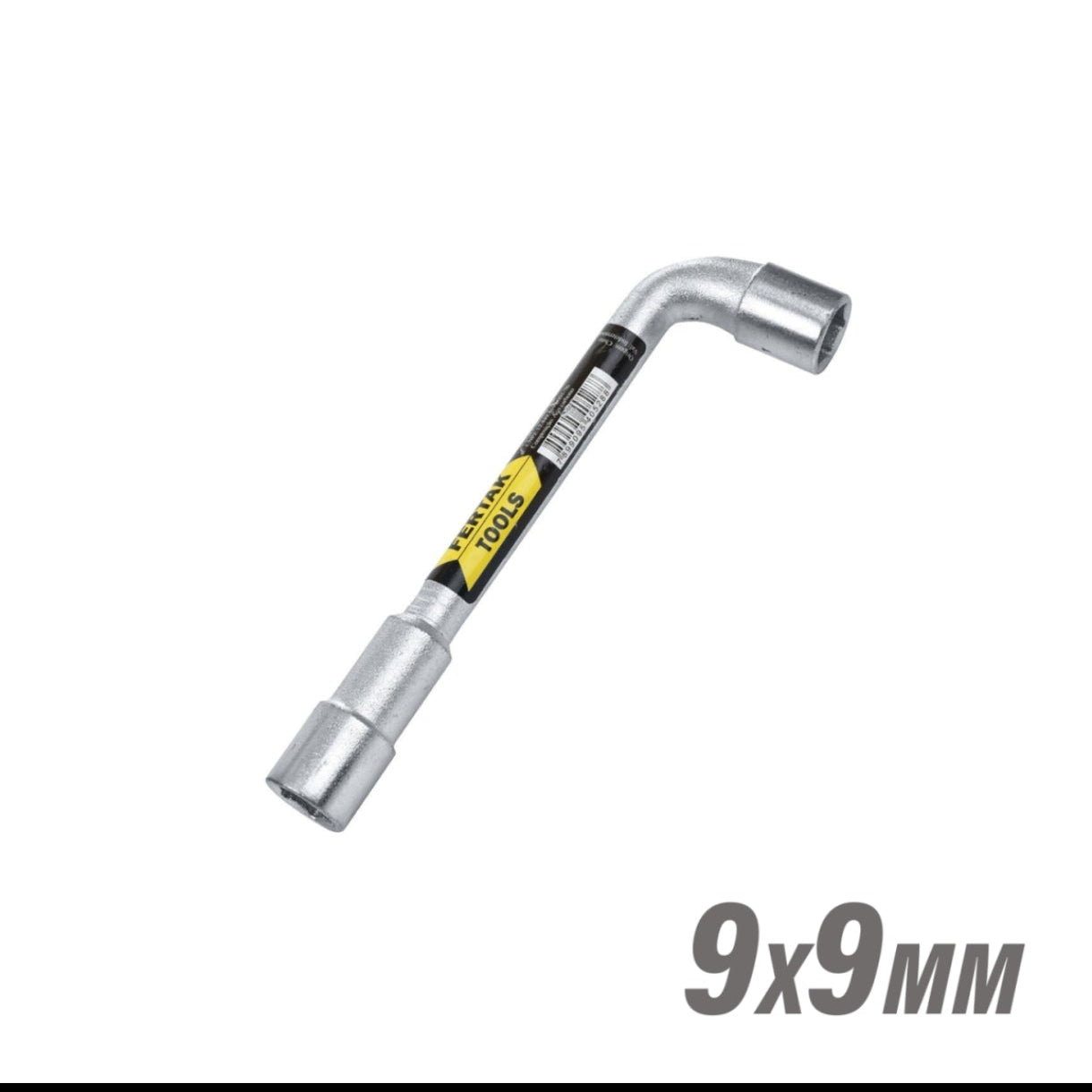 CHAVE BIELA TIPO L VAZADA COM FURO PASSANTE 2 BOCAS 9X9MM