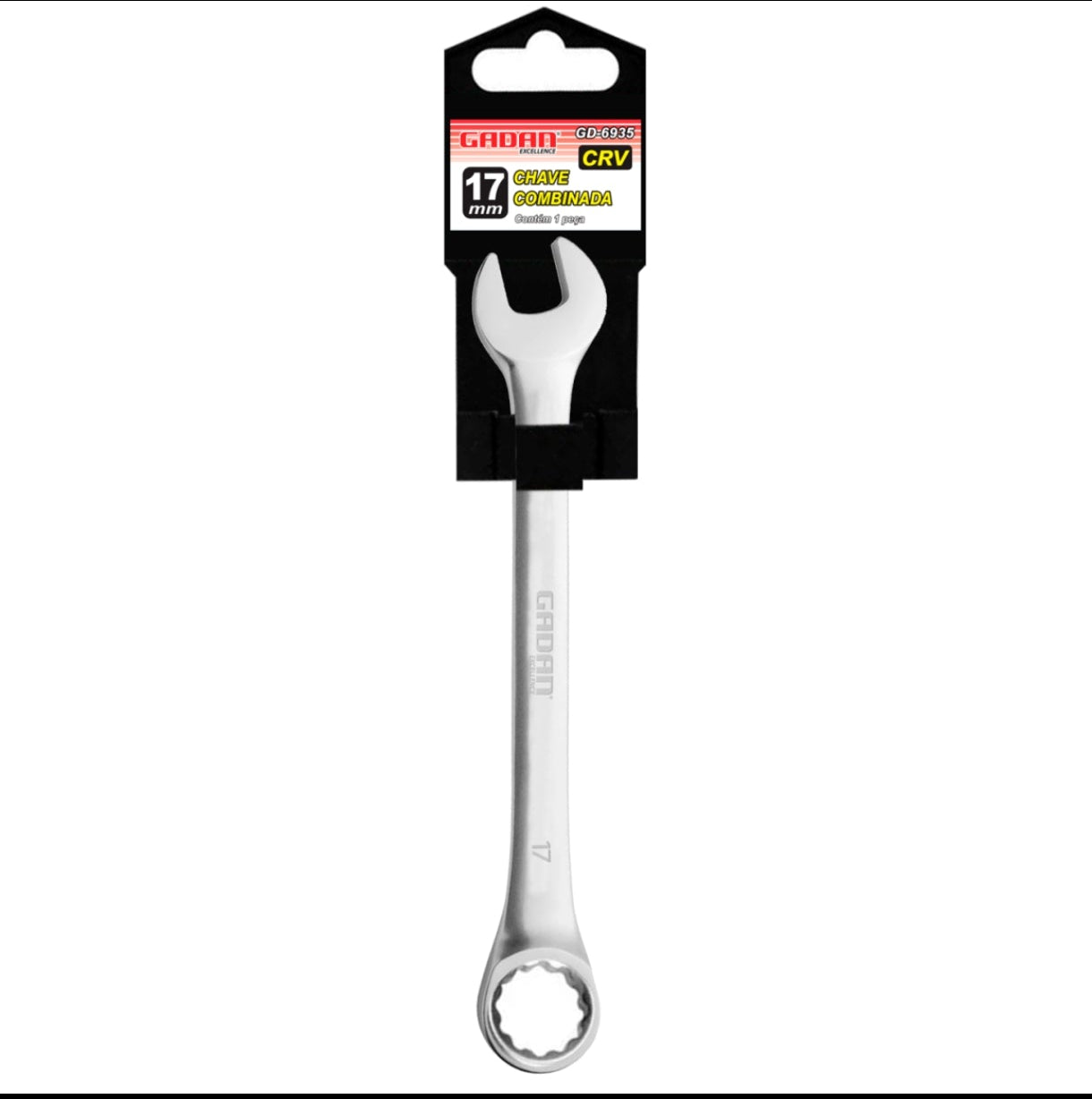 CHAVE COMBINADA 17MM CROMADA PROFISSIONAL -GADAN