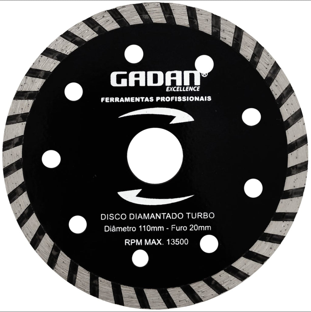 DISCO DE CORTE 4" DIAMANTADO TURBO - GADAN