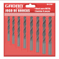 JOGO DE BROCAS PARA METAL C/8 PCS - GADAN