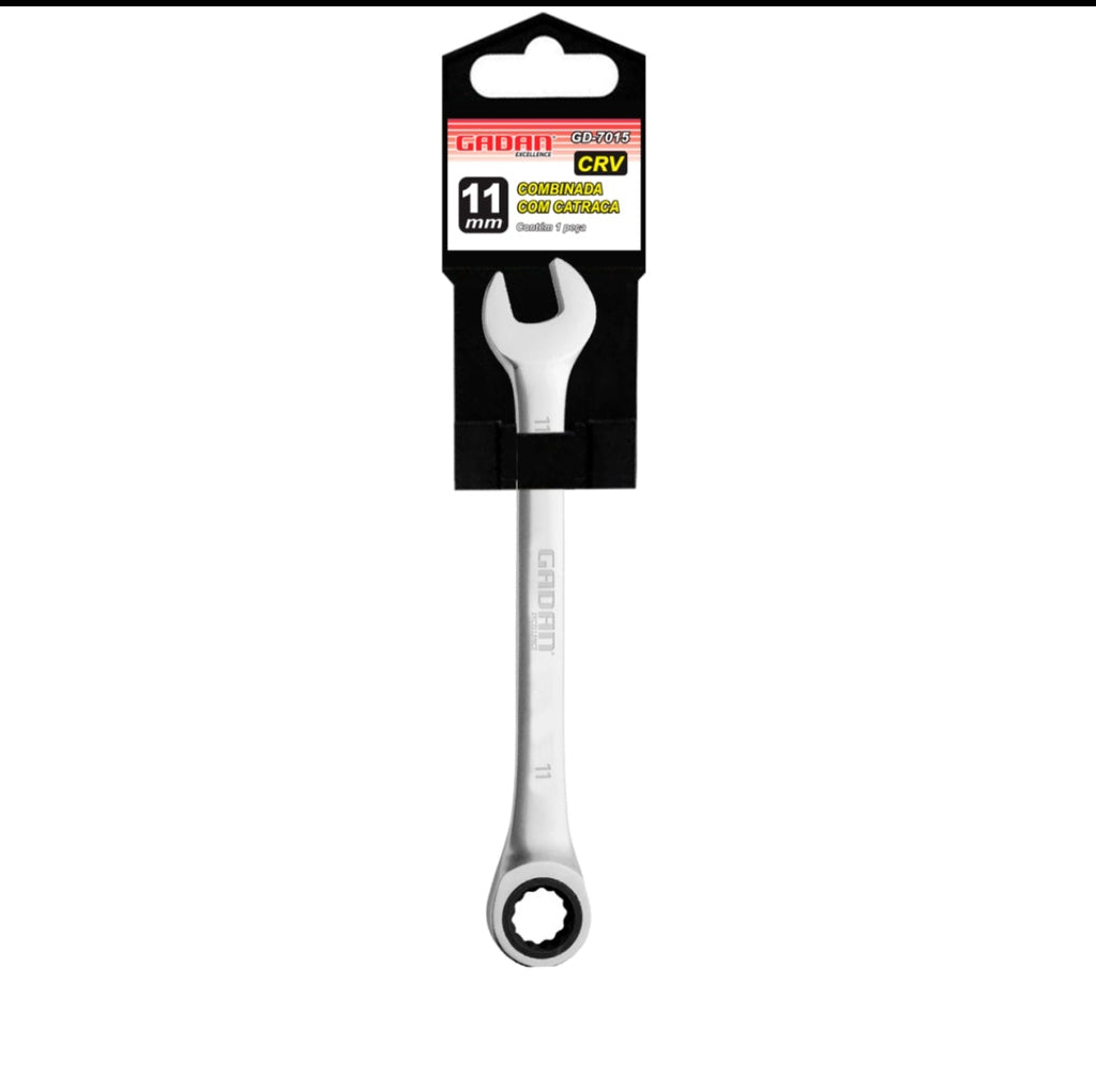 CHAVE COMBINADA COM CATRACA 11MM CROMADA PROFISSIONAL -GADAN