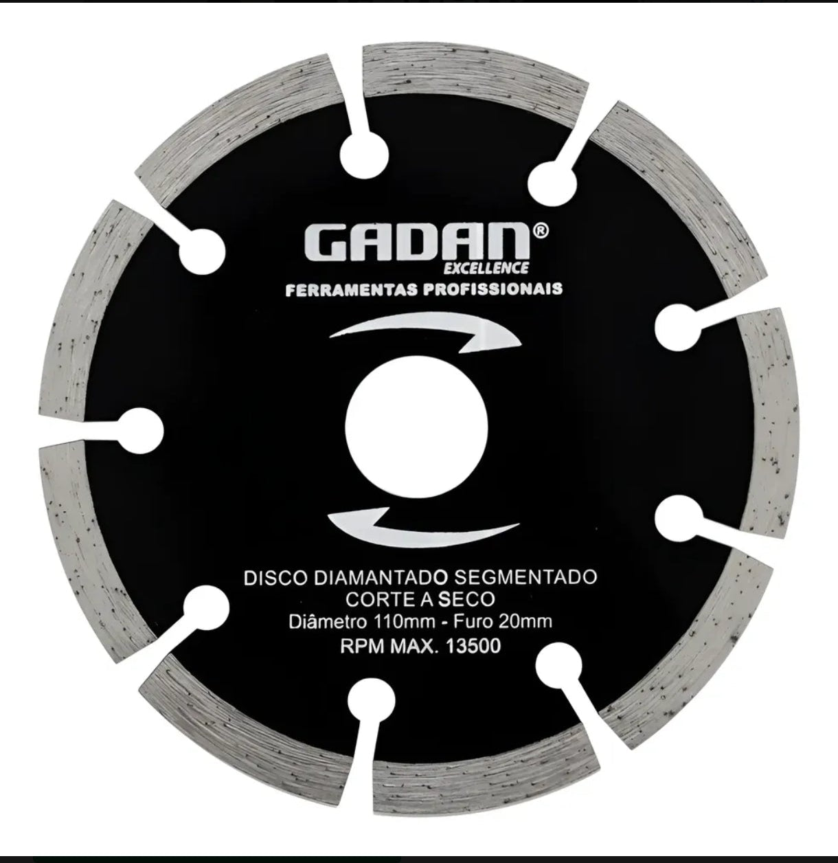 DISCO DE CORTE 4" DIAMANTADO SEGMENTADO A SECO MÁRMORE - GADAN