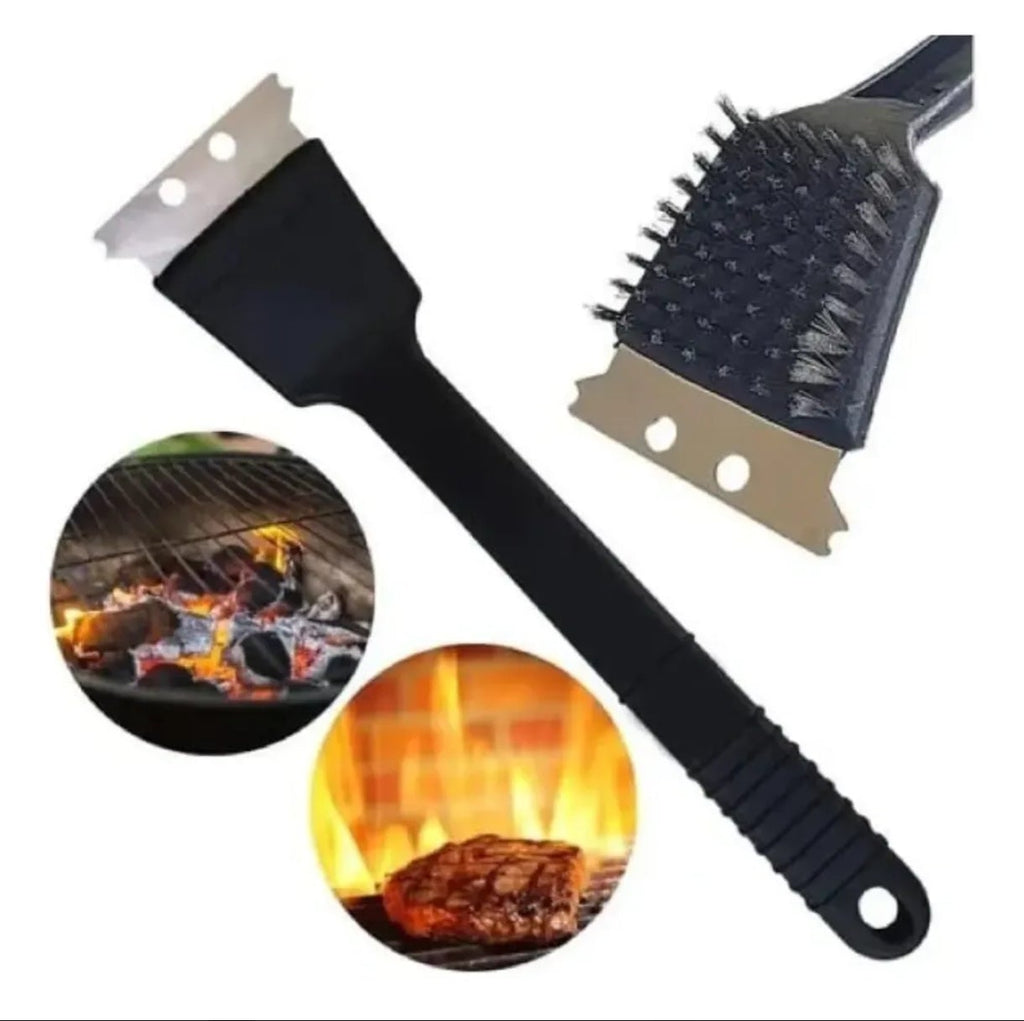 ESCOVA LIMPA GRELHA COM RASPADOR 8" - GADAN