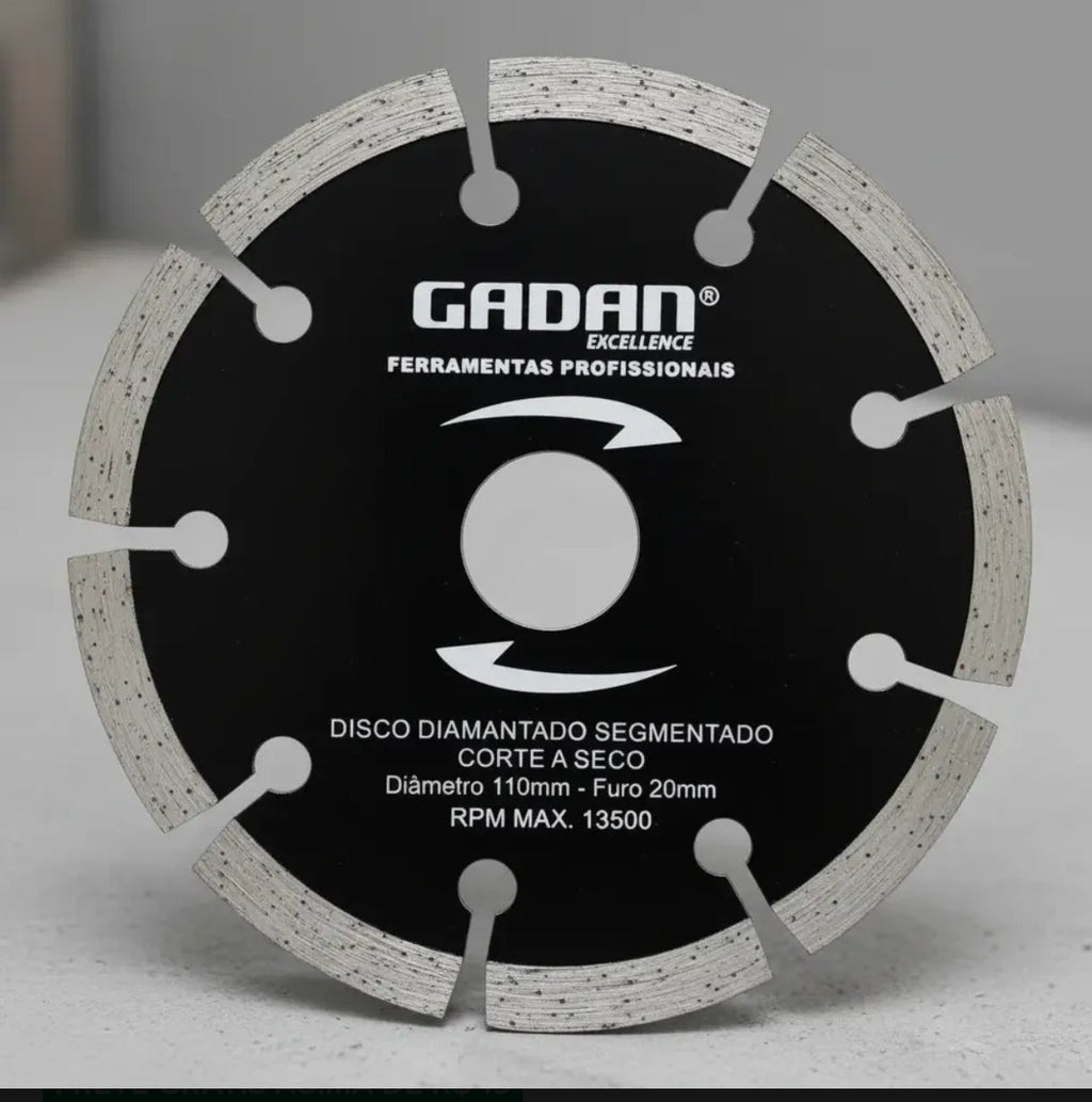 DISCO DE CORTE 4" DIAMANTADO SEGMENTADO A SECO MÁRMORE - GADAN