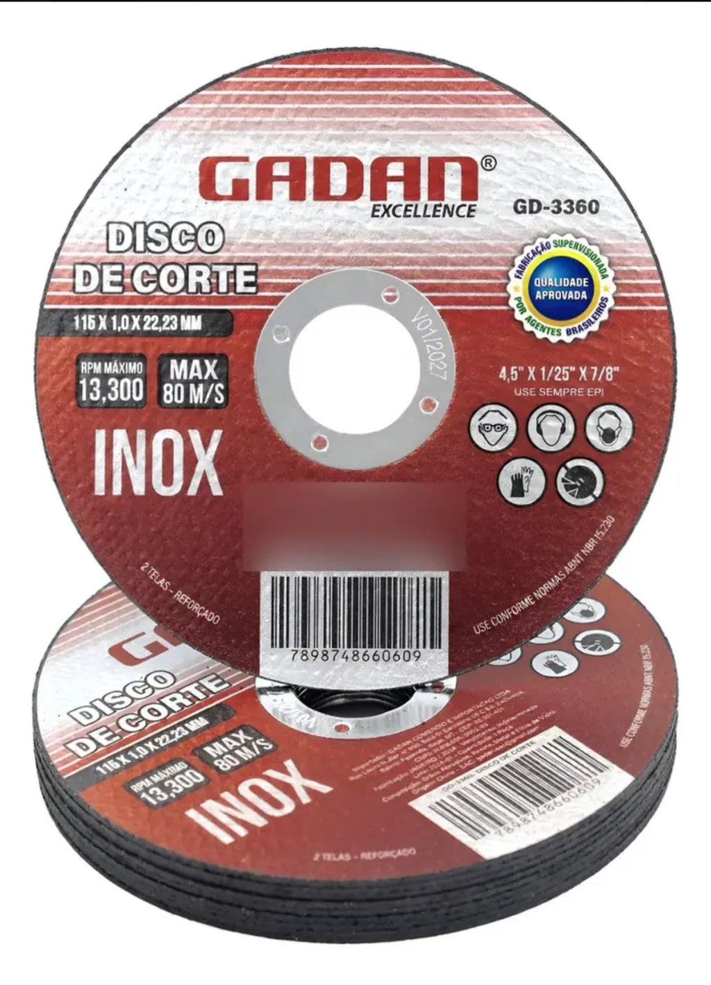 DISCO DE CORTE METAL 4.1/2" - GADAN