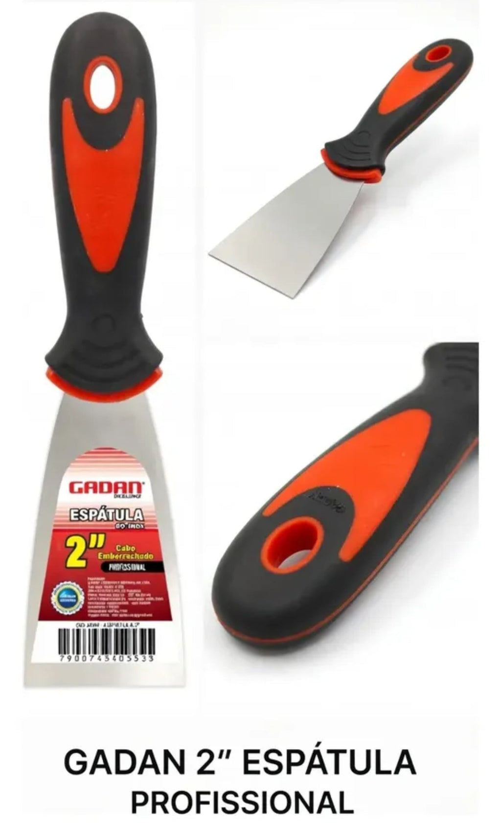 ESPATULA 2" EMBORRACHADA PROFISSIONAL - GADAN
