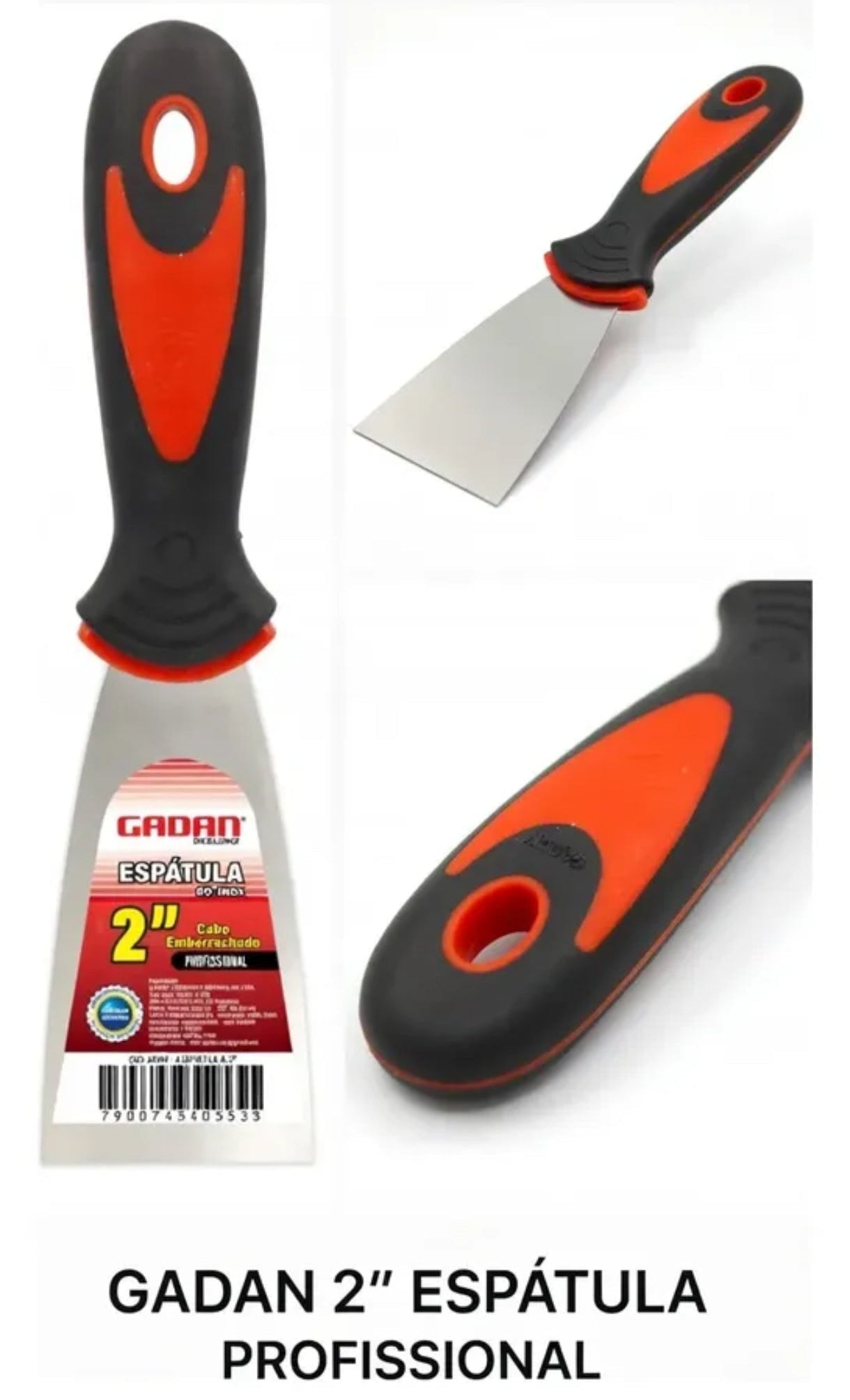ESPATULA 2" EMBORRACHADA PROFISSIONAL - GADAN