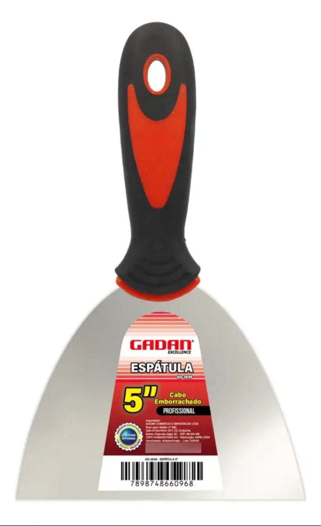 ESPATULA 5" EMBORRACHADA PROFISSIONAL - GADAN