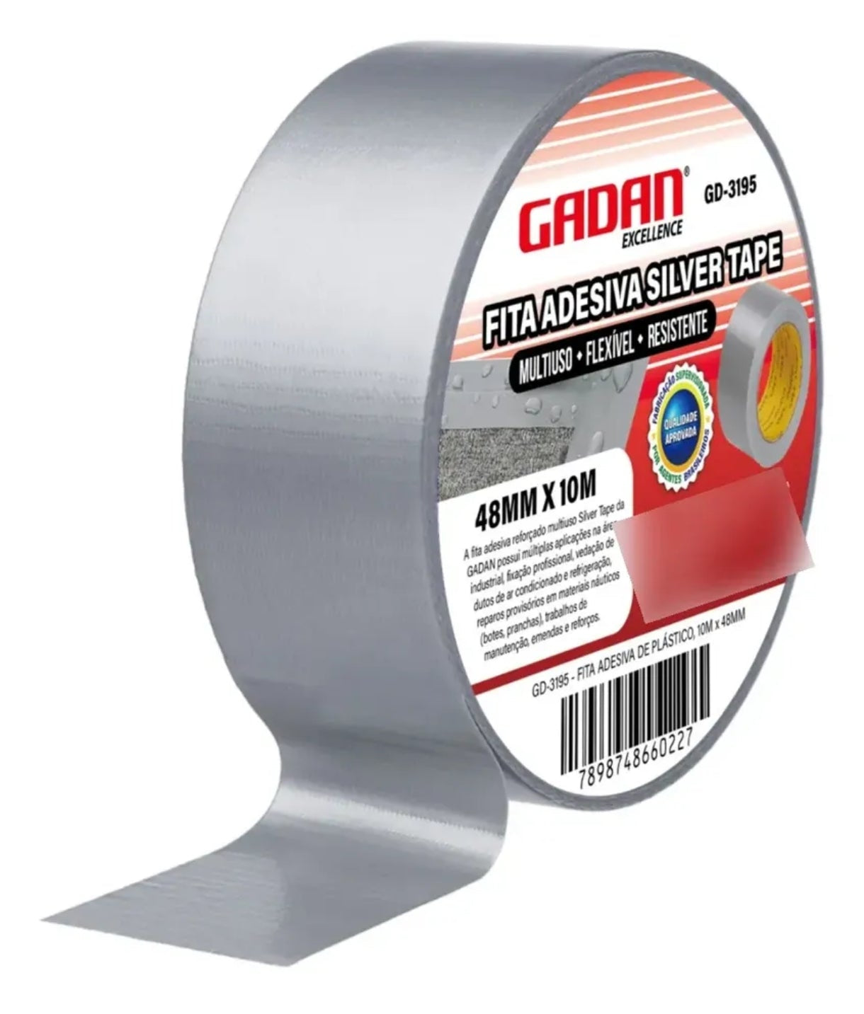 FITA ADESIVA SILVER TAPE 48MM X 10M- GADAN